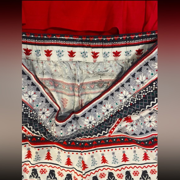 Cuddl duds Christmas pajama sets mama bear size XS Papa bear size L - Picture 5 of 6